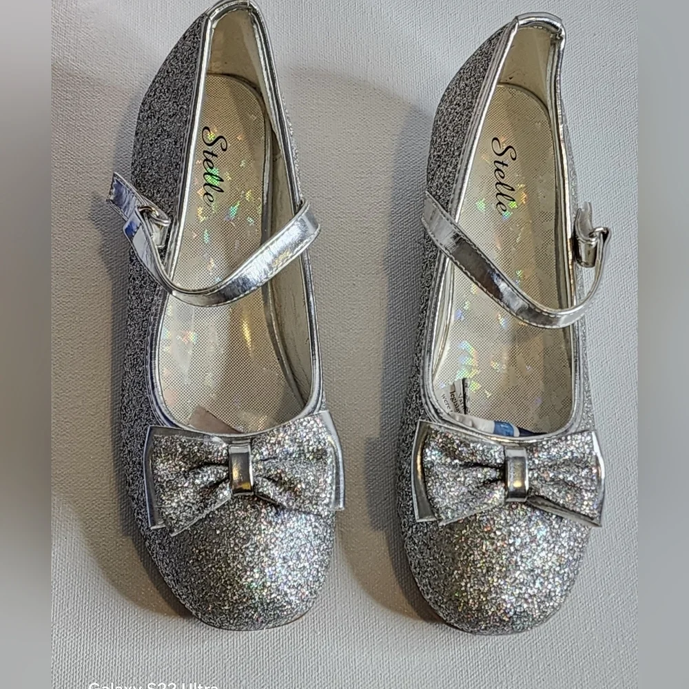 Silver Glitter Kids Shoes